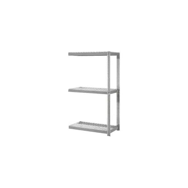 Global Equipment Expandable Add-On Rack 48x18x84 3 Level Wire Deck 1500 lb. Cap Per Level GRY 716444 - main